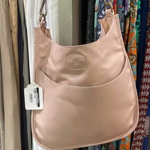 Blush crossbody bag. Worn once. Free strap with it